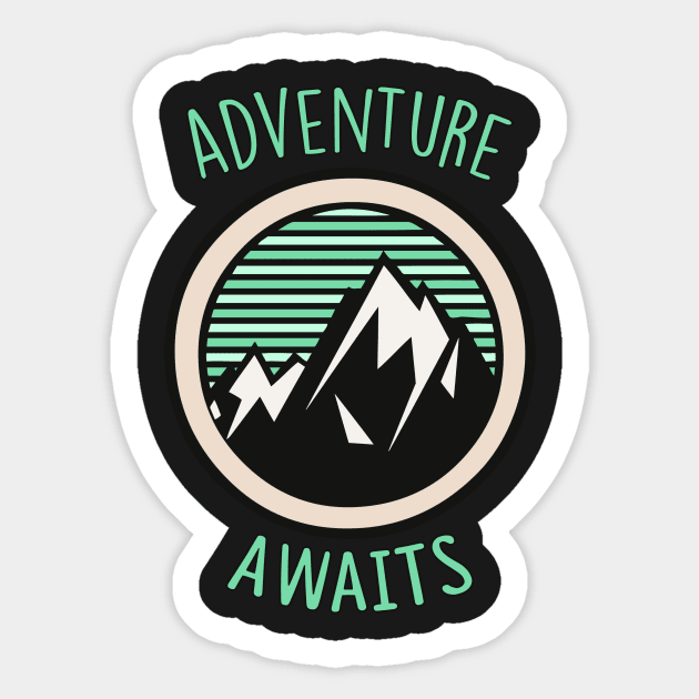 Adventure Awaits Sticker by charlescheshire